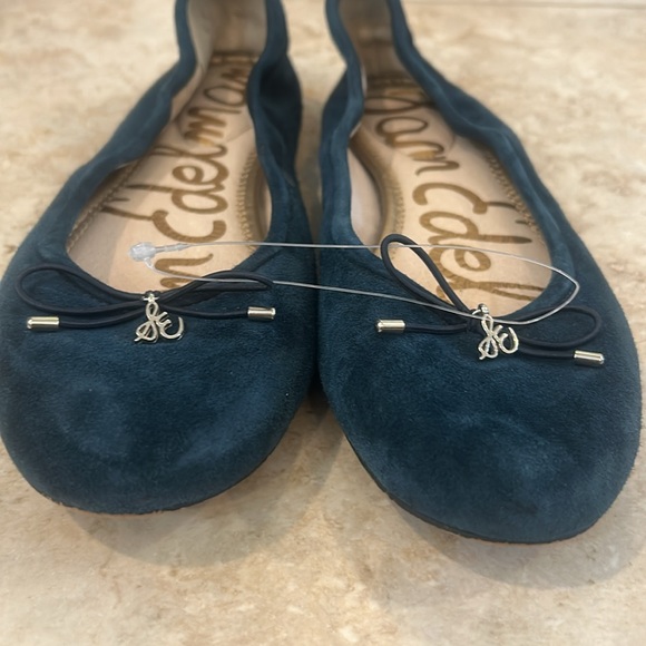 Sam Edelman Green Blue Suede Leather Ballet Flats EUC 9 - Picture 2 of 6